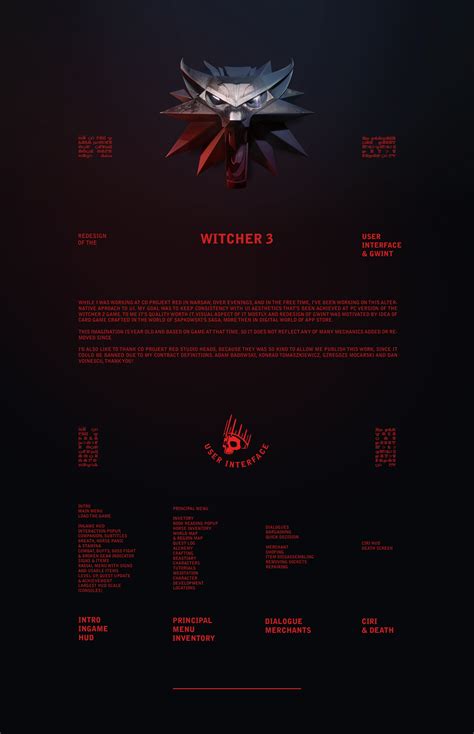 Witcher 3—UI & Gwint Redesigned (1) | Images :: Behance