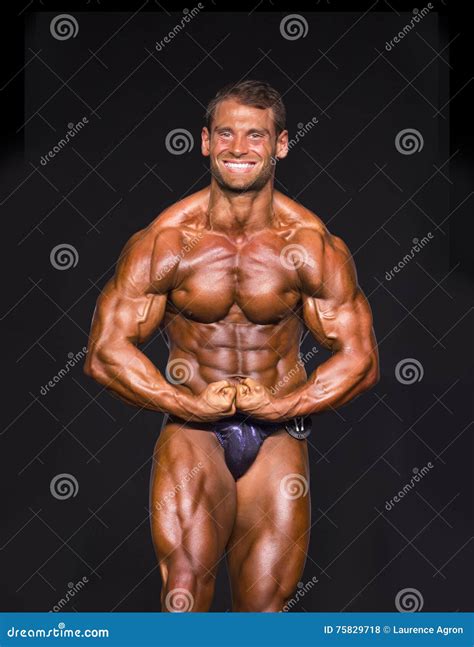 Handsome Heavyweight Bodybuilder Editorial Stock Photo - Image of highlight, demonstrates: 75829718