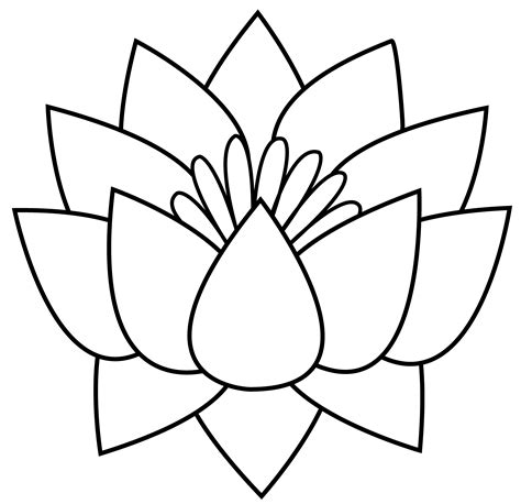 Lotus Drawing Simple | Free download on ClipArtMag