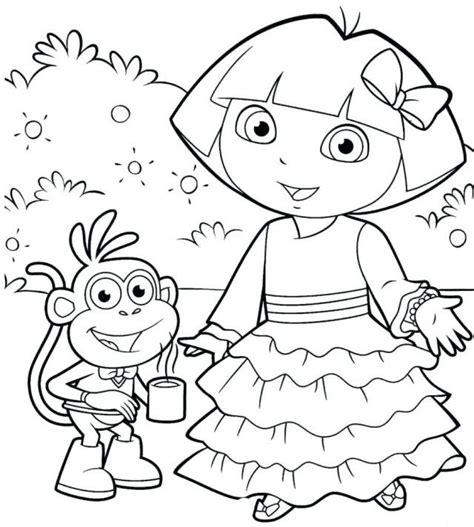 27+ Great Picture of Dora Coloring Page - entitlementtrap.com | Dora ...