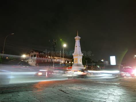 Photo Editorial, Slow Speed, Tugu Yogyakarta or Monument in the Night ...