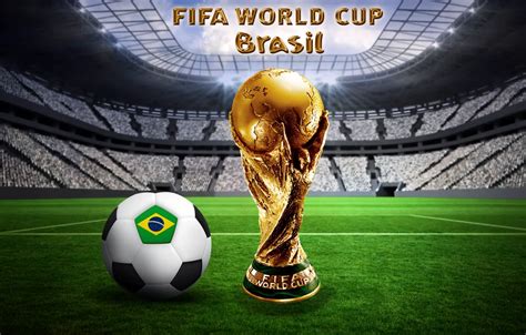 World Cup 2014 Ball And Thropy Wallpaper | Wide Wallpapers