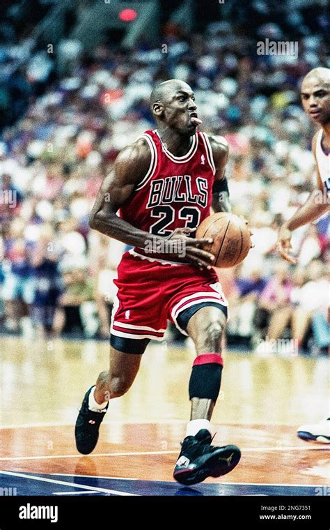 Basketball NBA Michael Jordan, Chicago Bulls during the 1993 NBA finals.Game 6 Stock Photo - Alamy