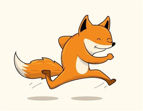 Premium Vector | Fox Running Cartoon Run and Jump | Correr dibujo ...