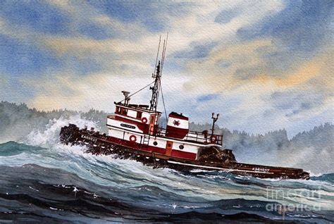 Tugboat Painting at PaintingValley.com | Explore collection of Tugboat Painting