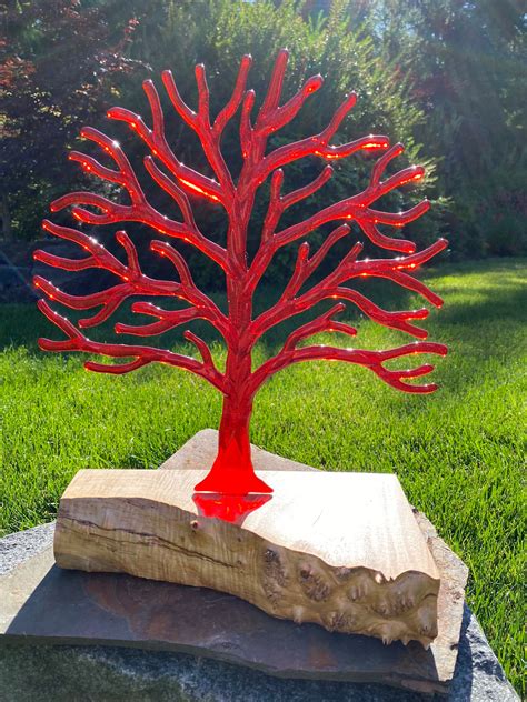 Fused Glass Tree Sculpture | Etsy