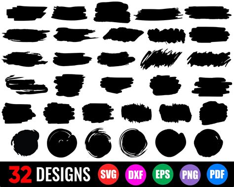 Paint Brush Stroke SVG Bundle Brush Stroke Clipart Brush - Etsy | Paint splash background, Brush ...