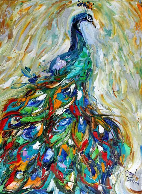 Peacock Oil Paintings Classic Vintage Canvas Painting Poster DIY Wall Paper Posters Home Decor ...