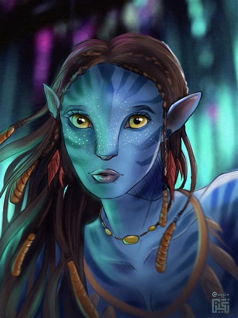 ArtStation - Neytiri, Avatar Quick fan art