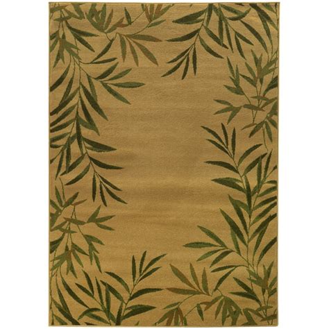 Tommy Bahama Villa Area Rugs - 5584C Contemporary Tan Branches Leaves ...