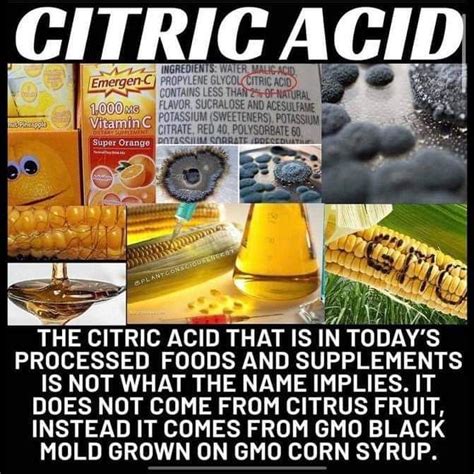 Avoid citric acid: a mold byproduct!