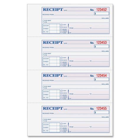 Rent Receipt Book Template Free / Free Receipt Template | Rent Receipt and Cash Receipt Forms ...