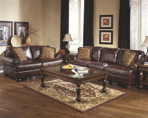 AshleyFurniture/42000-38-35-T616-SD | Brown couch living room, Living ...