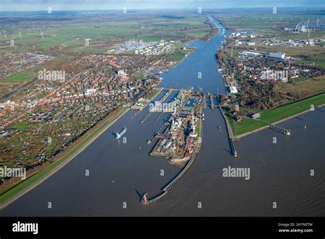 North Baltic Canal, lock, Brunsbuettel, NOK, Kiel Canal, Schleswig ...