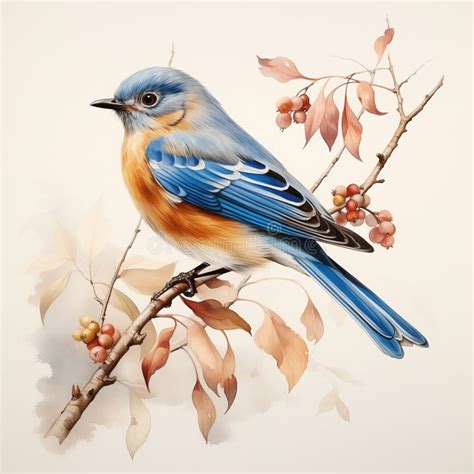 Eastern Bluebird Watercolor Stock Photo - Image of eastern, animal: 302178872