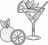 Cocktail Colouring Pages Sketch Coloring Page sketch template