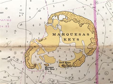 Antique Florida Keys 1962 US Coast Guard Nautical Map – Marquesas Keys ...