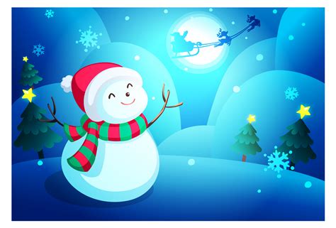 Christmas Snowman Wallpaper 1307956 Vector Art at Vecteezy