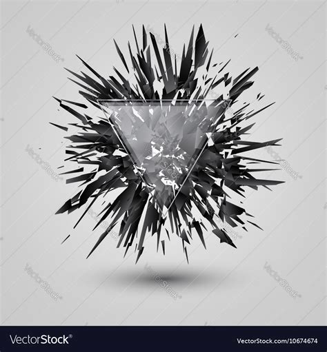 Abstract black explosion geometric background Vector Image