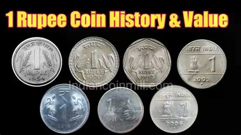 1 Rupee Coin History & Value 2024 | 1 Rs Definitive Coins - Indian Coin ...