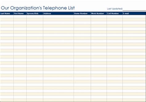 21+ Free 24+ Free Contact List Templates - Word Excel Formats