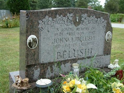 Honoring John Belushi at his gravesite cenotaph