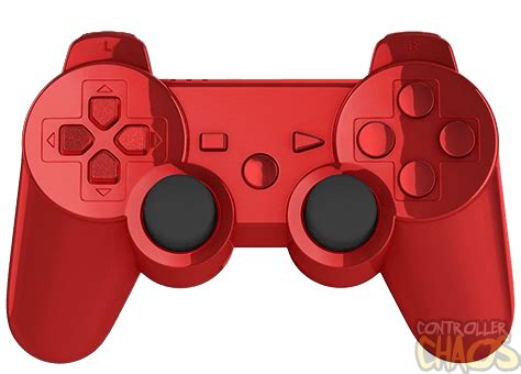 Chrome Red Controller - PS3 - Modded Controllers