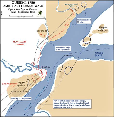 Map of the Siege of Quebec 1759 (USMA)