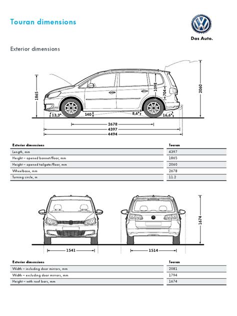 Touran GP II Dimensions | PDF