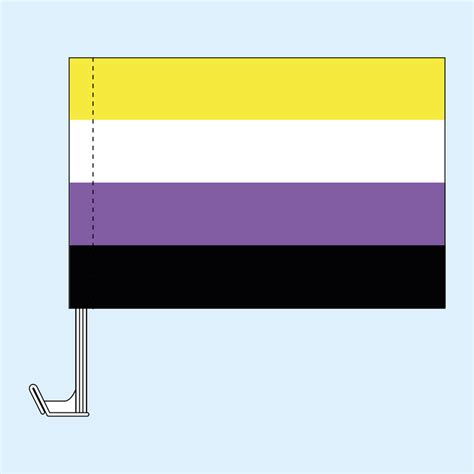 Non-binary Pride Car Flag – Flags and Flagpoles