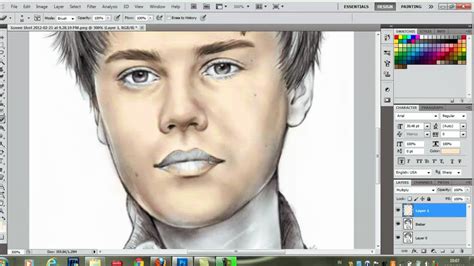 Photoshop CS5 - Color Drawing - Tutorial - YouTube