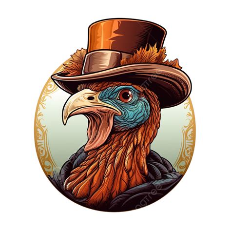 Vector Illustration Of A Turkey In A Hat For Thanksgiving, Turkey Bird, Turkey, Thanksgiving ...