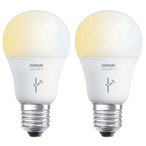 Sylvania Osram Lightify 60 Watt A19 Tunable Smart Home LED Light Bulb (2 Pack) | eBay