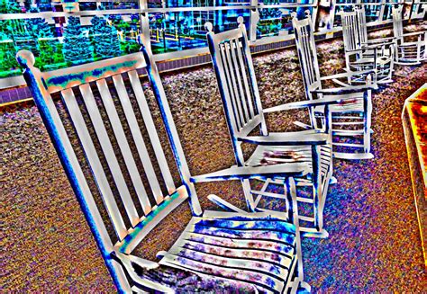 Painted Rocking Chairs Free Stock Photo - Public Domain Pictures