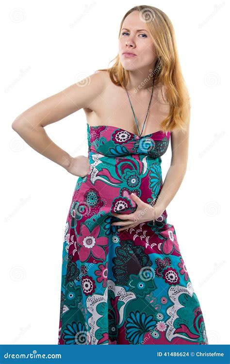 Angry Pregnant Woman with Tummy Stock Photo - Image of anticipation ...