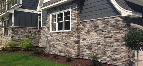 Exterior Faux Stone Panels 4x8 Home Blend Echo Ridge%c2%ae Black Rundle ...