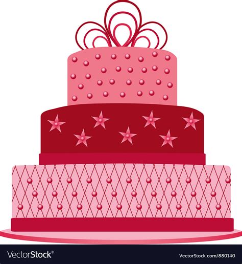 Pink cake Royalty Free Vector Image - VectorStock