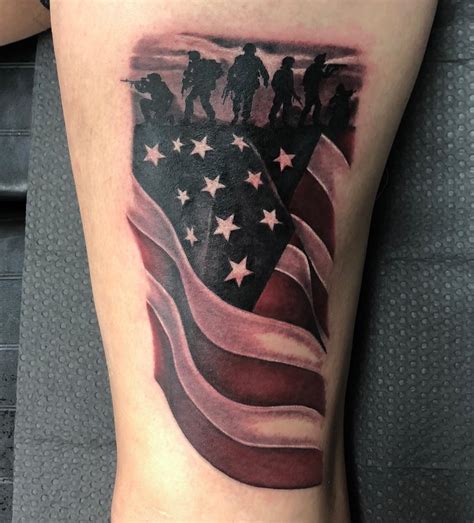 US Flag Military Tattoo | Veteran Ink