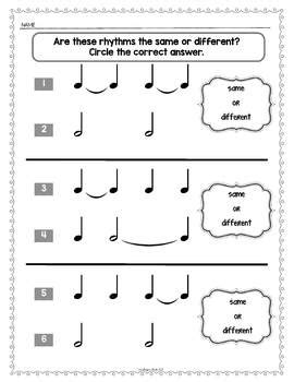 Music Rhythm Worksheets: Tie & Half & Whole Notes by Calliope's Nook