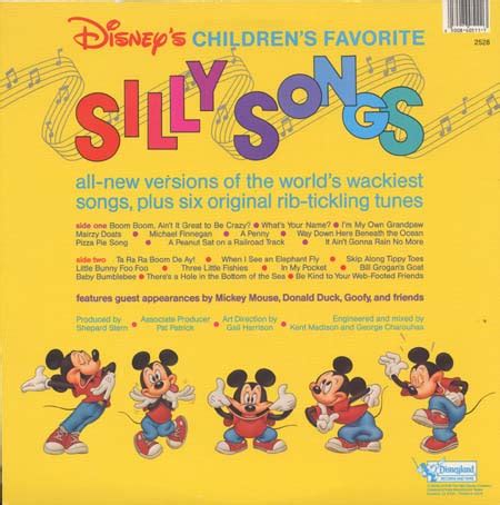 Disney's Children's Favorite Silly Songs 33 rpm LP Records for sale at 8 Track Shack - Stock #74577