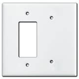 Oversized Decora Rocker & Blank Combo Switch Plates - White