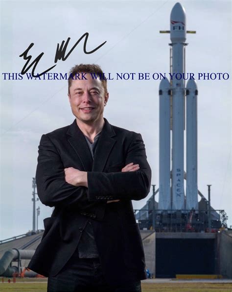 ELON MUSK SPACEX SIGNED AUTOGRAPH AUTOGRAPHED 8x10 RPT PHOTO SPACE X FALCON