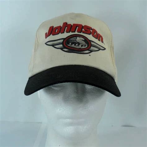 Vintage Johnson Outboards Logo Adjustable Snapback Ca… - Gem