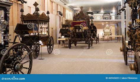 Vintage Hearses in Interior of Catafalque Museum Editorial Stock Image - Image of barcelona ...