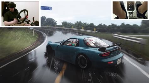 Mazda RX-7 Drifting in heavy rain - Assetto Corsa VR/4K - YouTube