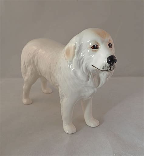 Vintage Ceramic Dog Figurine, Great Pyrenees by Sylvac - 16cm, 6.3" Tall by FelthamAntiques on ...