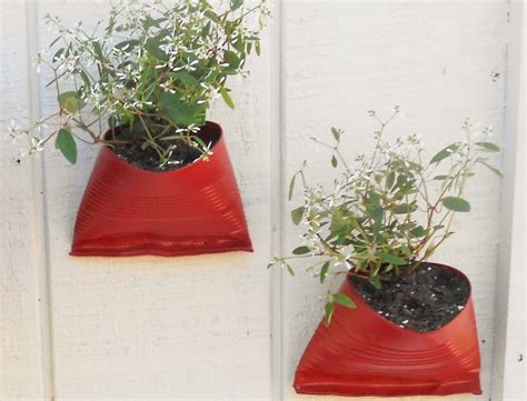 Recycled Tin Cans Become Flower Pots - DIY Inspired