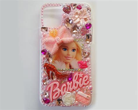 Kawaii Barbie Flowers Bow Pearl Rhinestone Deco 3D Iphone - Etsy