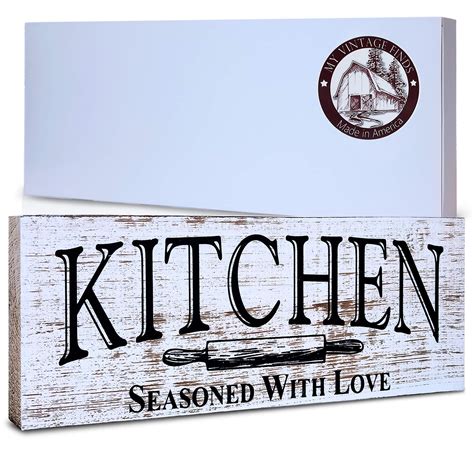 Buy Kitchen Signs Wall Decor Farmhouse Kitchen Sign Rustic Kitchen ...