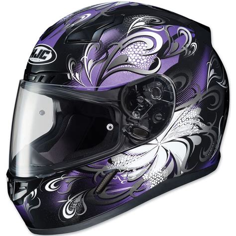 HJC CL-17 Cosmos Black/Purple Full Face Helmet | Purple motorcycle ...